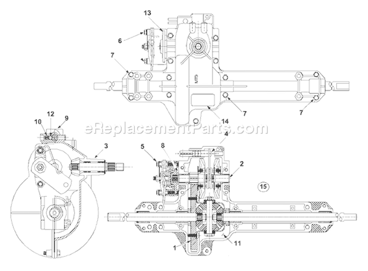 Page M Diagram and Parts List for 13A-344-701 2004 Yard Man Lawn Tractor